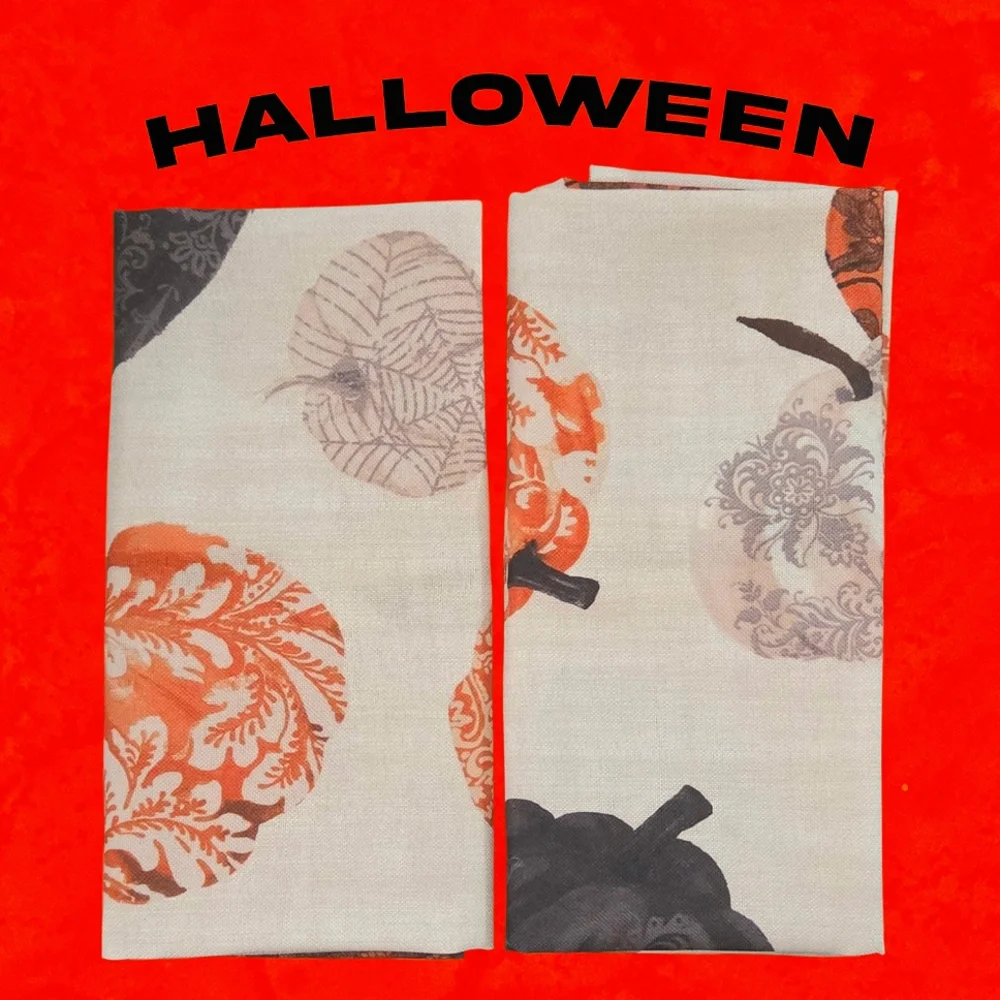 Rachel Zoe Halloween Pumpkin Easy Care Napkin Set (6)